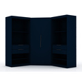 Manhattan Comfort Mulberry 2.0 3 Sectional Corner Closet 3-Piece Set, Midnight Blue 118GMC4